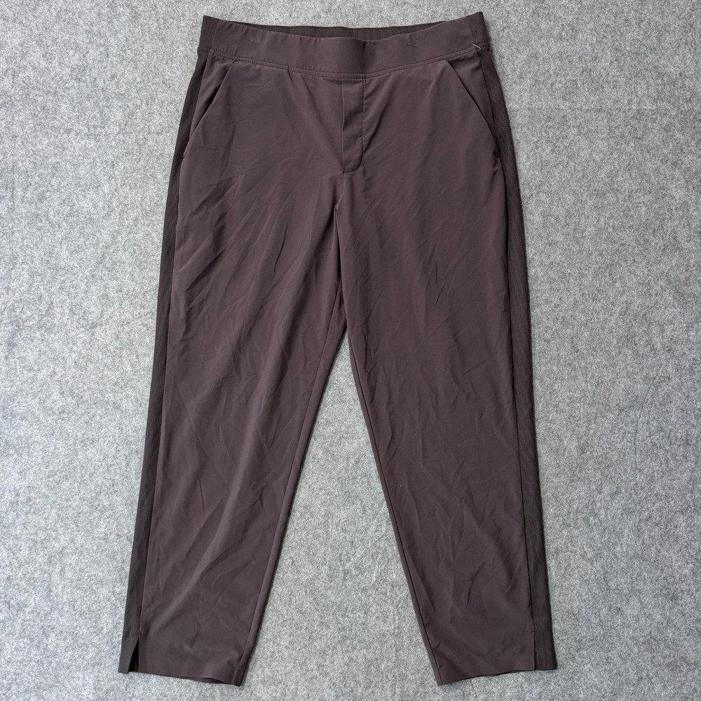 Athleta Brown Lightweight Mid Rise Ankle Brooklyn Pants Women's Size 14